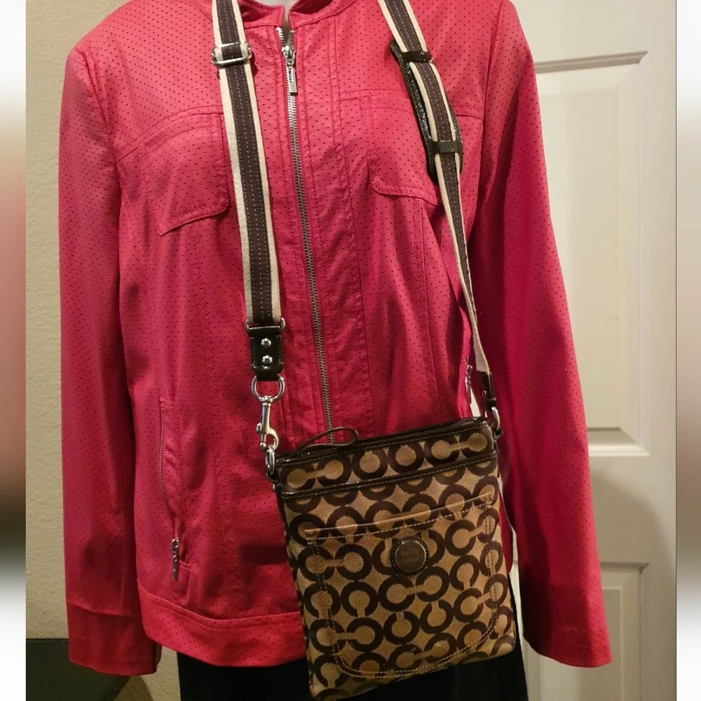 Coach Brown and Tan Crossbody Bag